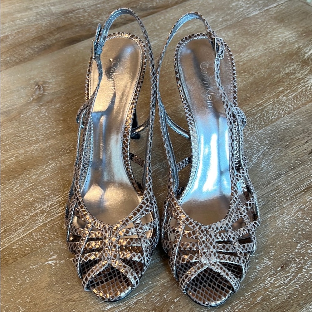 Calvin Klein Bronze Night Owl Slingback - Picture 3 of 9